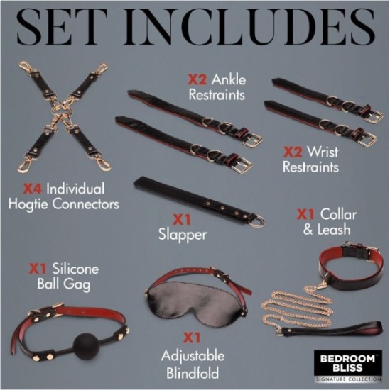 Xr - Bedroom Bliss LOVER'S DELUXE 8 PIECE BONDAGE SET