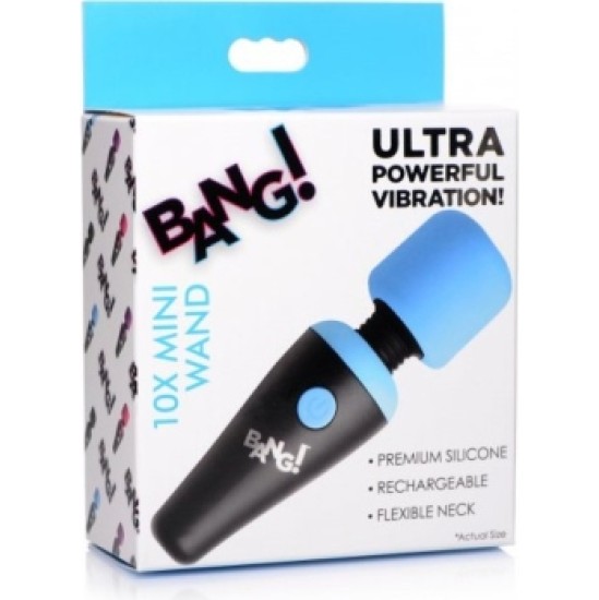 Xr - Bang! MINI MASSAGER WAND 10 FUNCTIONS USB BLUE