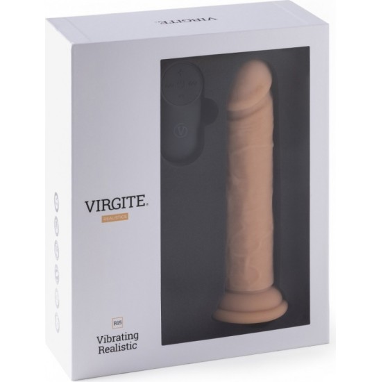 Virgite - Realistics РЕАЛИСТИЧЕСКИЙ ВИБРАТОР R15 ДЮЙМОВ 16,5 СМ С ДИСТАНЦИОННЫМ УПРАВЛЕНИЕМ