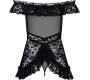 Obsessive FLORES CHEMISE & THONG BLACK S/M