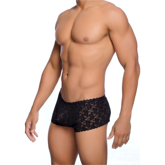 Mob Eroticwear ROSE LACE BOY BLACK ŠORTI S/M