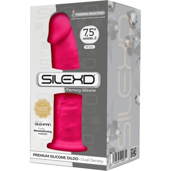 Silexd SILIKONA DILDO MODELIS 2 7,5 collu rozā