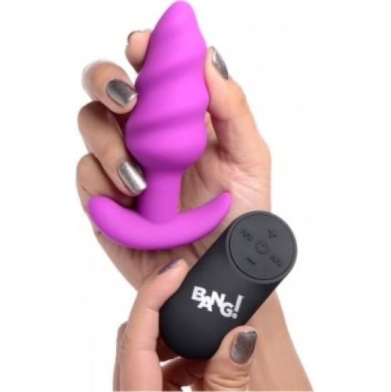 Xr - Bang! VIBRATED ANAL TORNADO SILICONE USB W/ PURPLE REMOTE