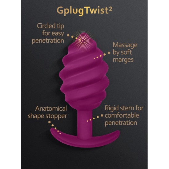 G Vibe (Fun Toys) GPLUG TWIST 2 FUCSHIA NOVIBRO