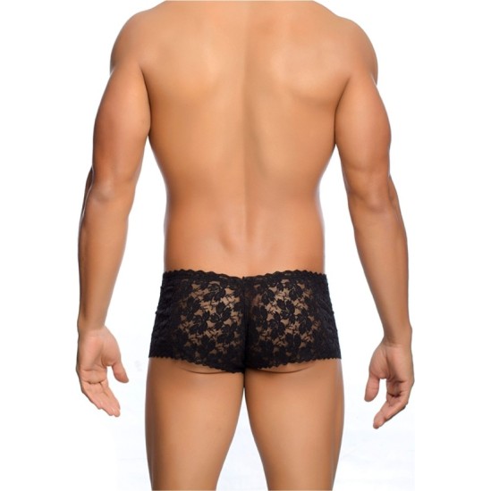 Mob Eroticwear ROSE LACE BOY BLACK ŠORTI S/M