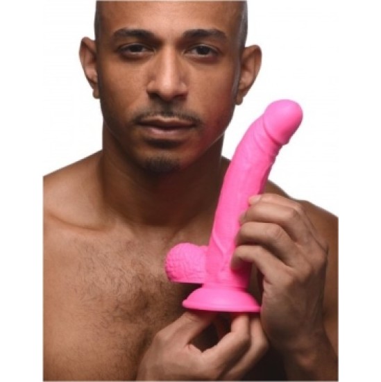 Xr - Pop Peckers REĀLISTS DILDO AR sēkliniekiem 19 CM ROZĀ