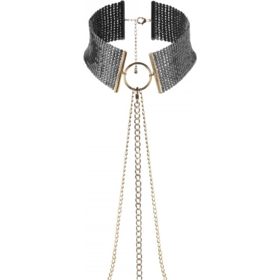 Bijoux Indiscrets DESIR MÉTALLIQUE - METALLIC MESH BLACK NECKLACE