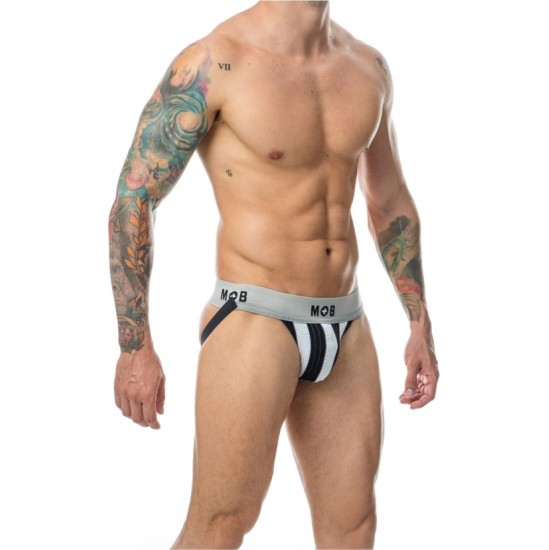 Mob Eroticwear SPORTS JOCKSTICK BALTAS-JUODAS L