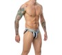 Mob Eroticwear SPORTS JOCKSTICK BALTAS-JUODAS L