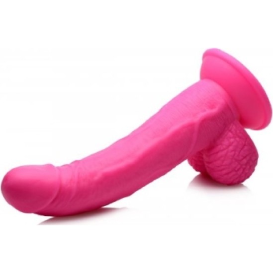 Xr - Pop Peckers REĀLISTS DILDO AR sēkliniekiem 19 CM ROZĀ