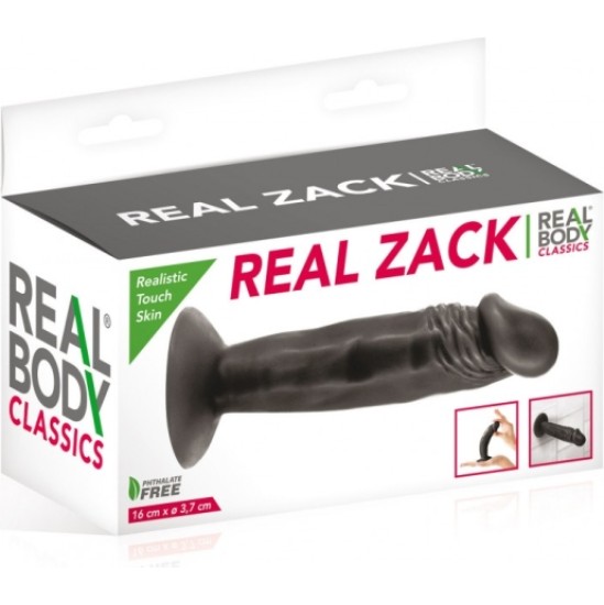 Real Body JUODAS REALISTAS PENIS ZACK 16 CM