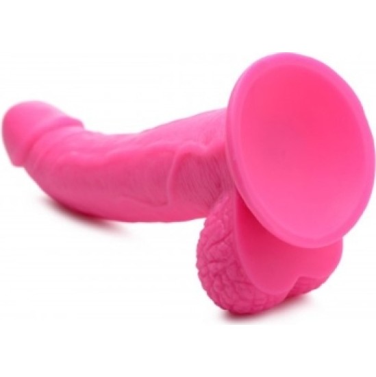 Xr - Pop Peckers REĀLISTS DILDO AR sēkliniekiem 19 CM ROZĀ