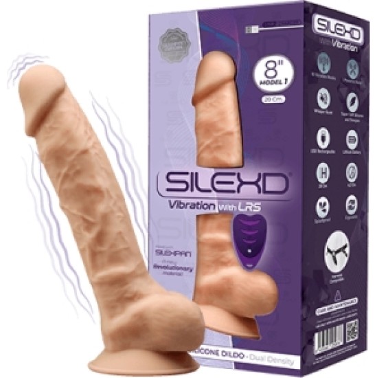 Silexd USB SILIKONA VIBRATORA MODELIS 1 8 FLESH + LRS CONTROL"