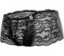 Mob Eroticwear ROSE LACE BOY BLACK ŠORTI S/M