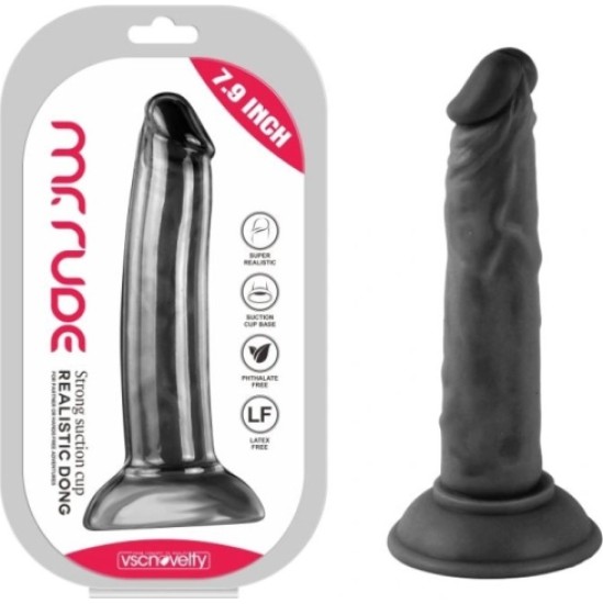 Vscnovelty REĀLISTS PENIS MR RUDE BLACK 20 CM