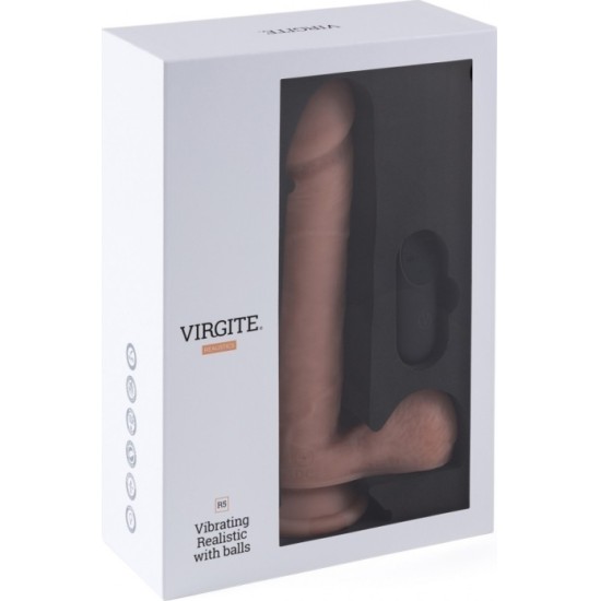 Virgite - Realistics REĀLISTS VIBRATORS R5" 21cm W/ TĀLVADĪBAS PULTS"