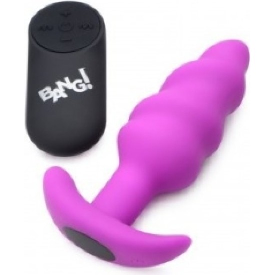 Xr - Bang! VIBRĒTA ANĀLĀ TORNADO SILIKONA USB W/PURPLE REMOTE