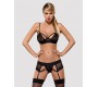 Obsessive WONDERIA 3-PCS SET BLACK S/M