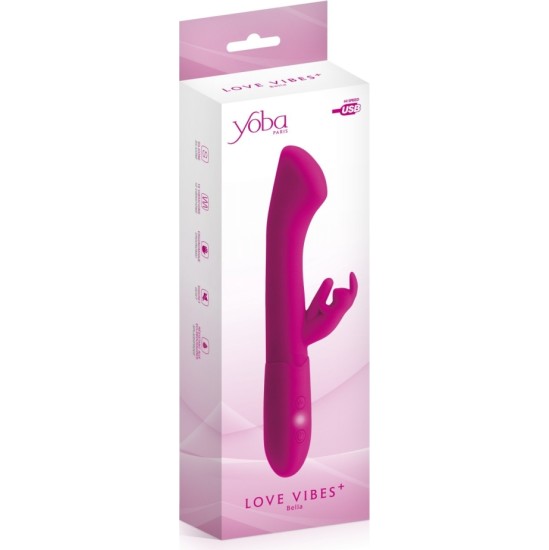 Yoba RABIT BELLA UZLĀDĒJAMS VIBRATORS AR STIMULĀTORU