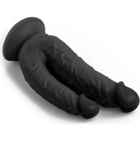 Vscnovelty REĀLISTS PENIS DUBULTĀS IEDZĪVOTĀJS MELNS 21 CM