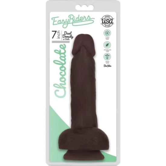 Xr - Easy Riders Smalks DILDO AR ŠOKOLĀDES sēkliniekiem EASY RIDERS 17'80 CM