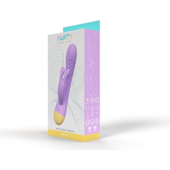 Party Color Toys LILAC RECHARGEABLE KENY VIBRATOR