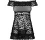 Obsessive FLORES CHEMISE & THONG BLACK S/M