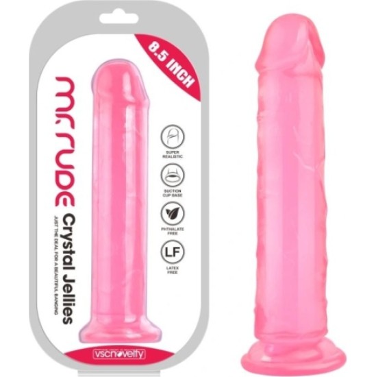 Vscnovelty REALISTIC PENIS CRYSTAL JELLIES PINK 21.6 CM