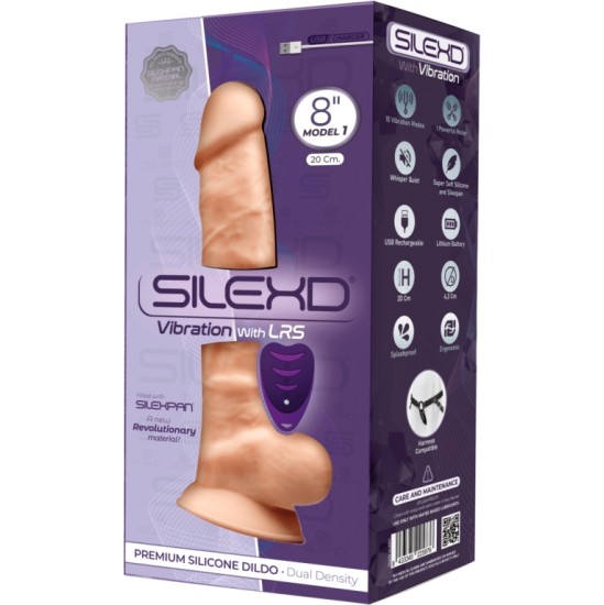 Silexd USB SILIKONA VIBRATORA MODELIS 1 8 FLESH + LRS CONTROL"