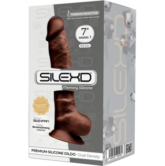 Silexd SILIKONA DILDO MODELIS 1 7 BRŪNS"