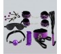 Secret Play 8 PIECES BONDAGE KIT -PURPLE & BLACK