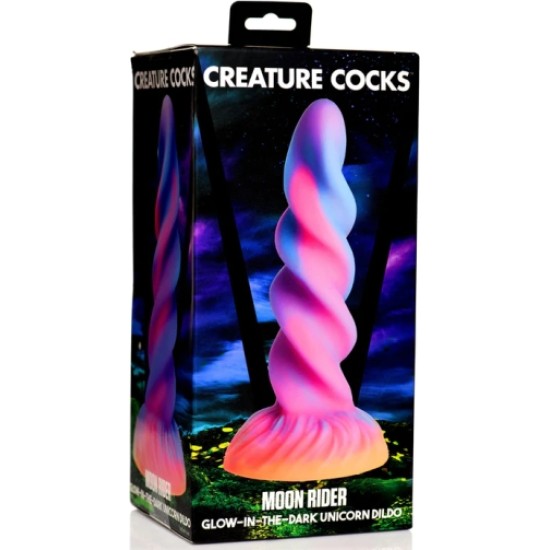 Xr - Creature Cocks MOON RIDER UNICORN PHOSFORESCENT SILIKONA DILDO