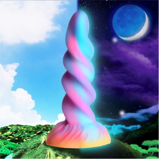 Xr - Creature Cocks MOON RIDER UNICORN PHOSFORESCENT SILIKONA DILDO