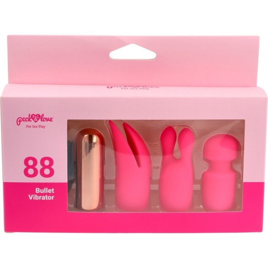 Pick&Love Nº 88 RECHARGEABLE BULLET WITH PINK SILICONE COVERS