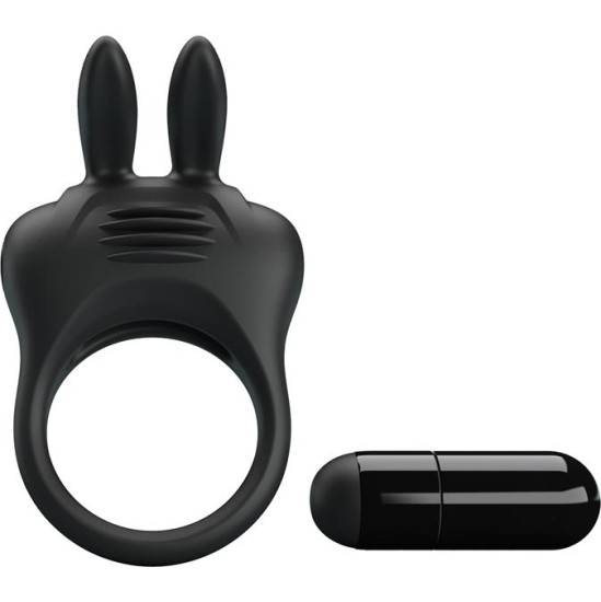 Prettylove Davion Cock ring with vibration and Rabit