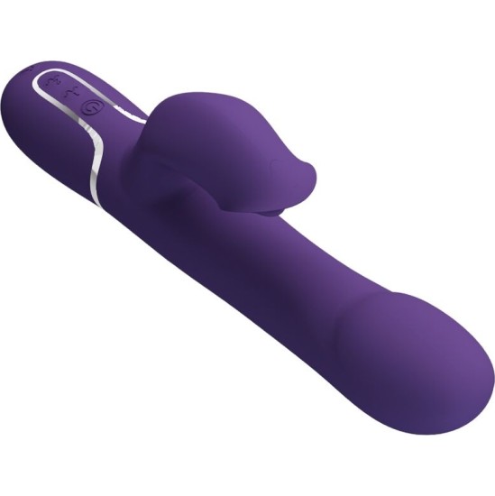 Pretty Love Flirtation PRETTY LOVE - ZALIN RABBIT VIBRATOR PEARLS 4 IN 1 PURPLE