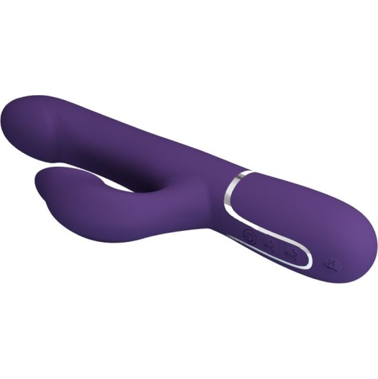 Pretty Love Flirtation PRETTY LOVE - ZALIN RABBIT VIBRATOR PEARLS 4 IN 1 PURPLE