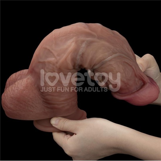 Lovetoy Dildo kahekihiline XXL 10,5 must