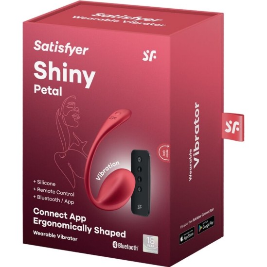 Satisfyer Partner SATISFYER - SHINY PETAL G POINT REMOTE CONTROL STIMULATOR RED FREE APP