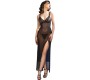 Chilirose Babydolls CHILIROSE — CR 4723 LONG BABYDOLL & THONG BLACK S