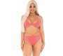 Leg Avenue Sets LEG AVENUE - TOP & PANTIES CORAL WITH STRAPS