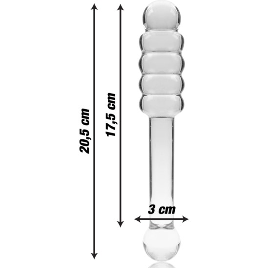 Nebula Series By Ibiza MODEL 20 DILDO BOROSILICATE GLASS 20.5 X 3 CM CLEAR