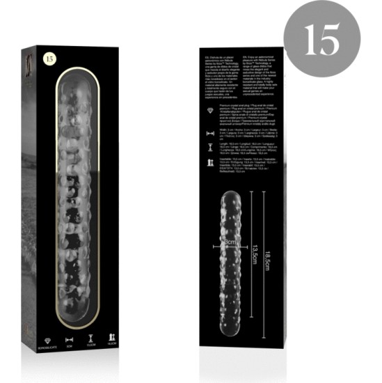 Nebula Series By Ibiza MUDEL 15 DILDO BOROSILIKAATKLAAS 18,5 X 3 CM SELG