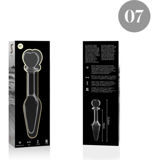 Nebula Series By Ibiza MODEL 7 ANAL PLUG BOROSILICATE GLASS 13.5 X 3 CM CLEAR