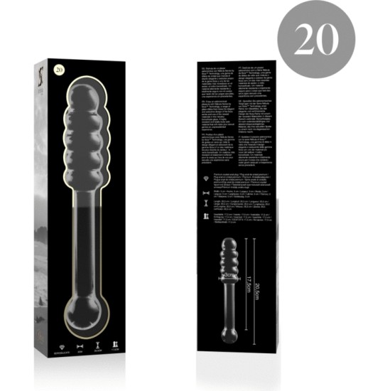 Nebula Series By Ibiza MODEL 20 DILDO BOROSILICATE GLASS 20.5 X 3 CM CLEAR