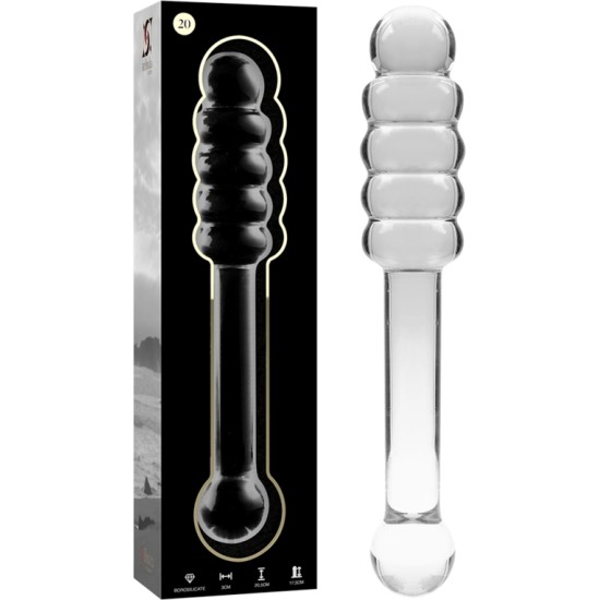 Nebula Series By Ibiza MODEL 20 DILDO BOROSILICATE GLASS 20.5 X 3 CM CLEAR