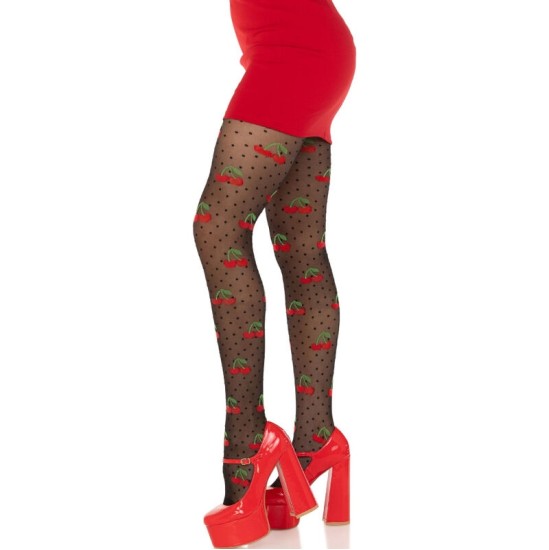 Leg Avenue Hosiery LEG AVENUE - BLACK CHERRY MOLES ZEĶES