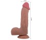 Pretty Love High Grade PRETTY LOVE — BĪDĀMĀS ĀDAS SĒRIJA REĀLISTS DILDO AR BĪDĀMĀM ĀDAS SŪKCUSĒM BRŪNAS 23,4 CM