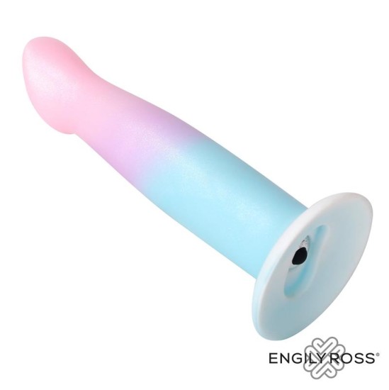 Dildox By Engily Ross Dildo ar Vibraci n Silicona L quida Krāsa Degradado y Ventosa 17 cm