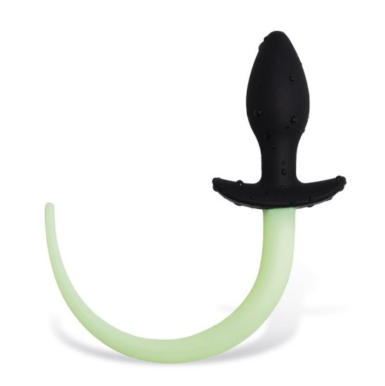 Intoyou Shining Line Glow in the Dark Dog Tail Butt Plug